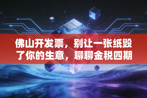 佛山开发票，别让一张纸毁了你的生意，聊聊金税四期下的生存之道