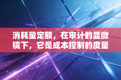 消耗量定额,在审计的显微镜下,它是成本控制的度量衡还是紧箍咒?