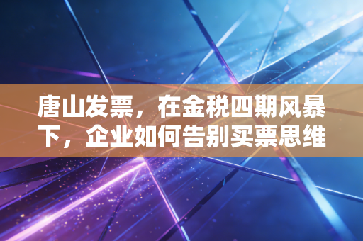 唐山发票,在金税四期风暴下,企业如何告别买票思维,重塑财税合规生命线