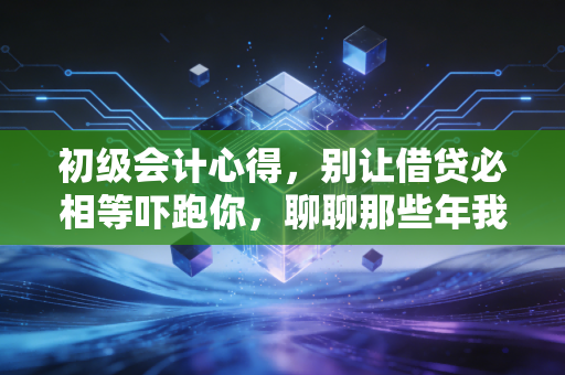 初级会计心得,别让借贷必相等吓跑你,聊聊那些年我们踩过的坑与爬过的坡