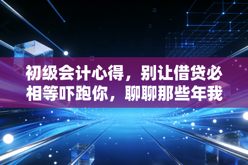 初级会计心得，别让借贷必相等吓跑你，聊聊那些年我们踩过的坑与爬过的坡