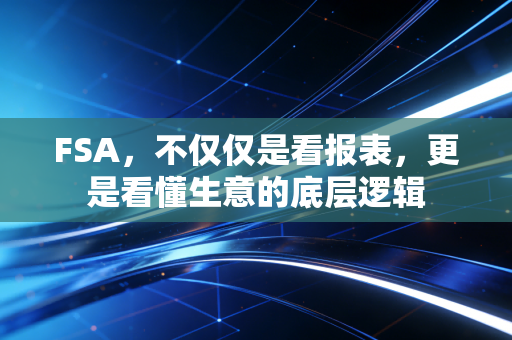 FSA,不仅仅是看报表,更是看懂生意的底层逻辑