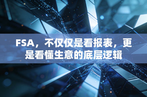 FSA，不仅仅是看报表，更是看懂生意的底层逻辑