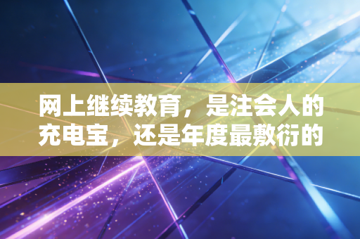 网上继续教育,是注会人的充电宝,还是年度最敷衍的打卡游戏?
