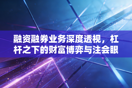 融资融券业务深度透视，杠杆之下的财富博弈与注会眼中的风控智慧