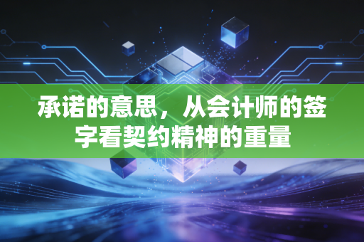 承诺的意思，从会计师的签字看契约精神的重量