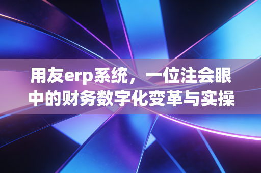 用友erp系统，一位注会眼中的财务数字化变革与实操避坑指南