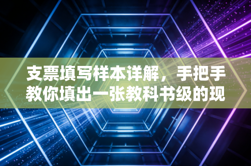 支票填写样本详解,手把手教你填出一张教科书级的现金支票