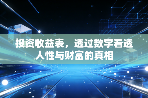 投资收益表，透过数字看透人性与财富的真相