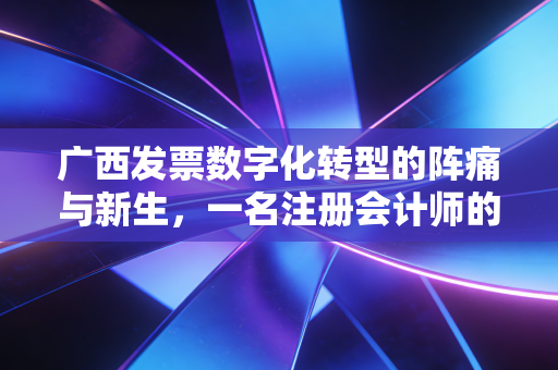 广西发票数字化转型的阵痛与新生，一名注册会计师的深度观察