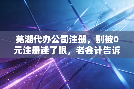 芜湖代办公司注册,别被0元注册迷了眼,老会计告诉你创业第一课该怎么选