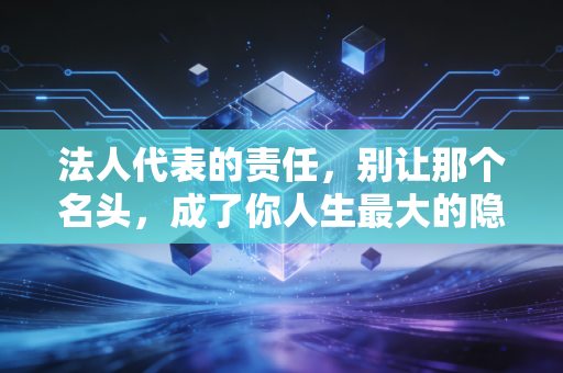 法人代表的责任，别让那个名头，成了你人生最大的隐形炸弹