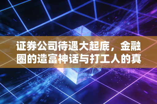 证券公司待遇大起底,金融圈的造富神话与打工人的真实账单