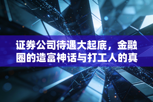 证券公司待遇大起底，金融圈的造富神话与打工人的真实账单
