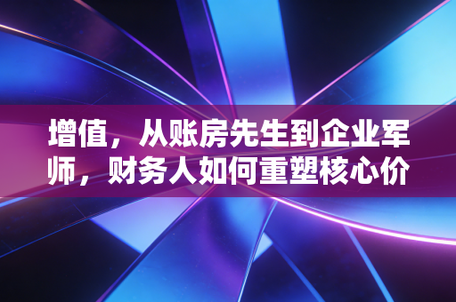 增值,从账房先生到企业军师,财务人如何重塑核心价值