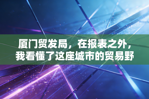 厦门贸发局,在报表之外,我看懂了这座城市的贸易野心与温情