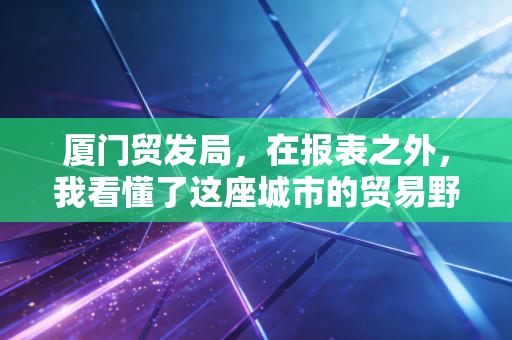 厦门贸发局，在报表之外，我看懂了这座城市的贸易野心与温情