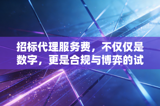 招标代理服务费，不仅仅是数字，更是合规与博弈的试金石