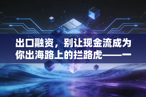 出口融资,别让现金流成为你出海路上的拦路虎——一位注会眼中的资金破局之道