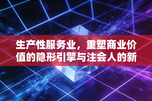 生产性服务业,重塑商业价值的隐形引擎与注会人的新战场