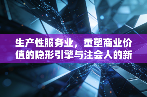 生产性服务业,重塑商业价值的隐形引擎与注会人的新战场