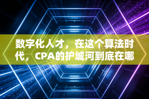 数字化人才，在这个算法时代，CPA的护城河到底在哪里？