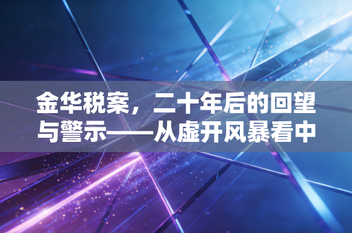 金华税案，二十年后的回望与警示——从虚开风暴看中国税务合规的艰难蜕变
