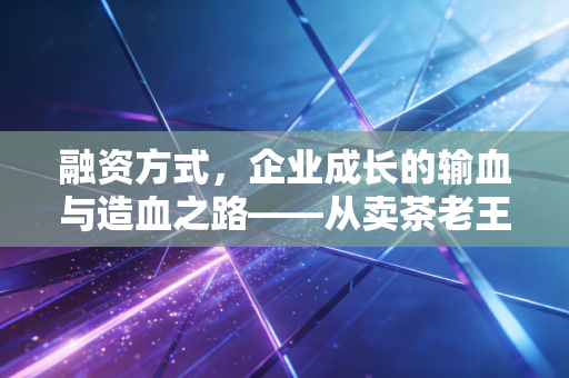 融资方式，企业成长的输血与造血之路——从卖茶老王的故事说起