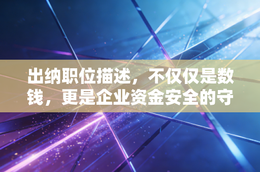 出纳职位描述，不仅仅是数钱，更是企业资金安全的守门人