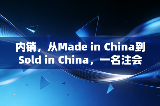 内销,从Made in China到Sold in China,一名注会眼中的账本真相与商业突围