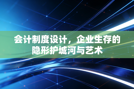 会计制度设计，企业生存的隐形护城河与艺术