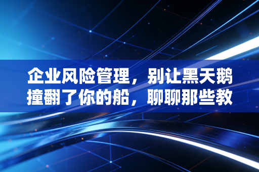 企业风险管理,别让黑天鹅撞翻了你的船,聊聊那些教科书里没讲的事