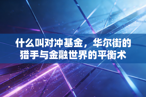 什么叫对冲基金，华尔街的猎手与金融世界的平衡术