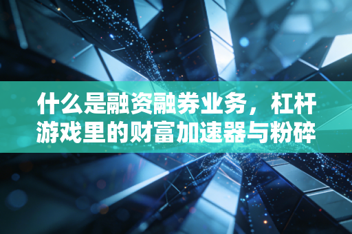 什么是融资融券业务，杠杆游戏里的财富加速器与粉碎机