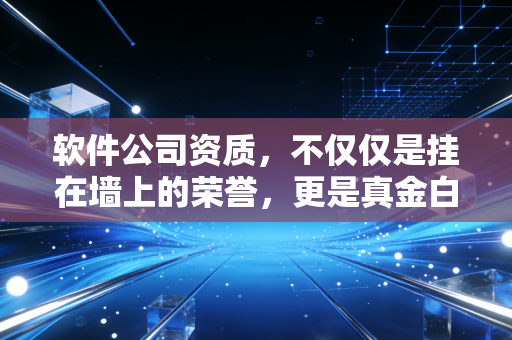软件公司资质,不仅仅是挂在墙上的荣誉,更是真金白银的护城河