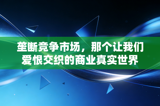 垄断竞争市场，那个让我们爱恨交织的商业真实世界