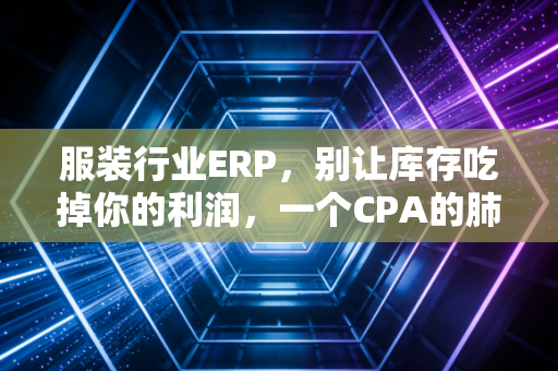 服装行业ERP，别让库存吃掉你的利润，一个CPA的肺腑之言