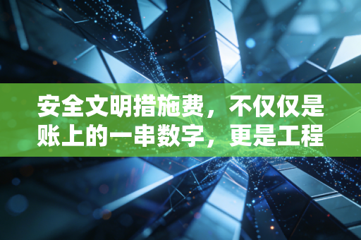 安全文明措施费，不仅仅是账上的一串数字，更是工程生命的护身符