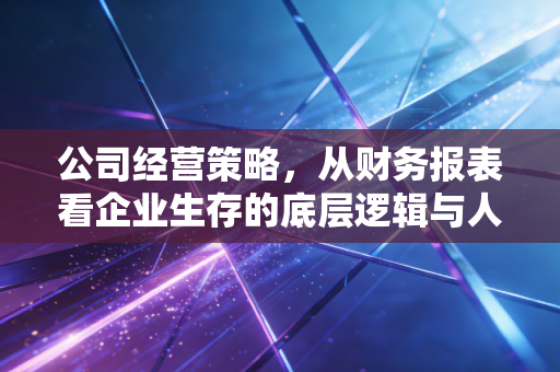公司经营策略，从财务报表看企业生存的底层逻辑与人性博弈