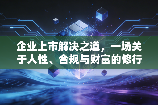企业上市解决之道,一场关于人性、合规与财富的修行