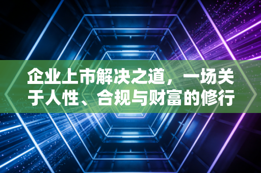 企业上市解决之道，一场关于人性、合规与财富的修行