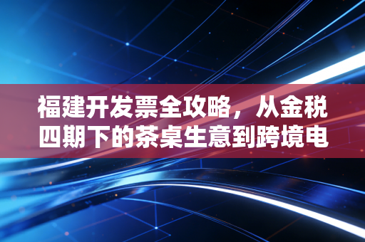 福建开发票全攻略，从金税四期下的茶桌生意到跨境电商合规，财税老司机的大实话