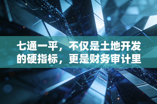 七通一平，不仅是土地开发的硬指标，更是财务审计里的深水区