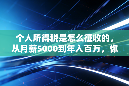 个人所得税是怎么征收的,从月薪5000到年入百万,你的钱袋子到底经历了什么?