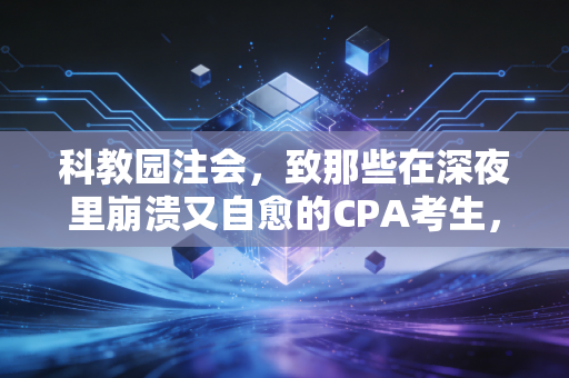 科教园注会，致那些在深夜里崩溃又自愈的CPA考生，聊聊这张证书的长期主义