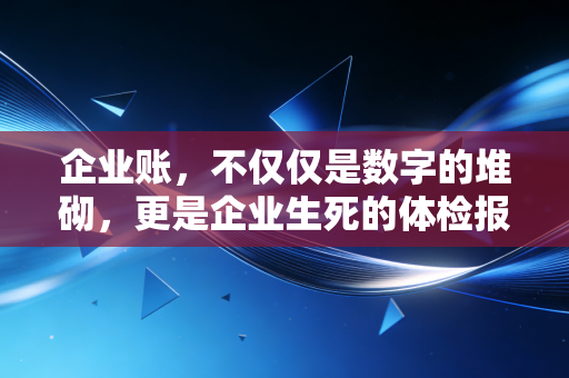 企业账，不仅仅是数字的堆砌，更是企业生死的体检报告