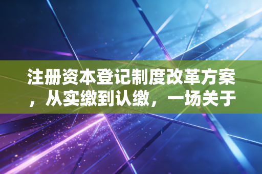 注册资本登记制度改革方案,从实缴到认缴,一场关于信任与风险的博弈