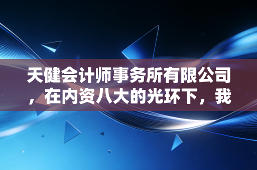 天健会计师事务所有限公司，在内资八大的光环下，我们究竟在追逐什么？