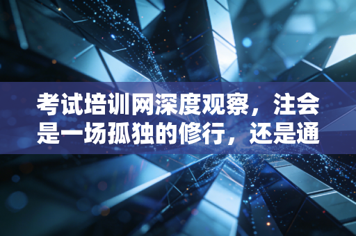 考试培训网深度观察,注会是一场孤独的修行,还是通往财富自由的捷径?