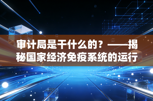 审计局是干什么的？——揭秘国家经济免疫系统的运行逻辑与你的生活息息相关
